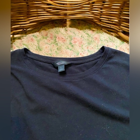 🌟
Women Simply Vera Vera Wang black blouse top Size L long sleeve shirt - Picture 4 of 10